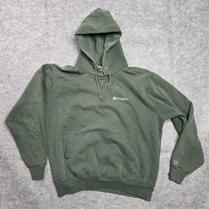90s Made In‎ USA Champion Hoodie Spellout Forest Green Size Large